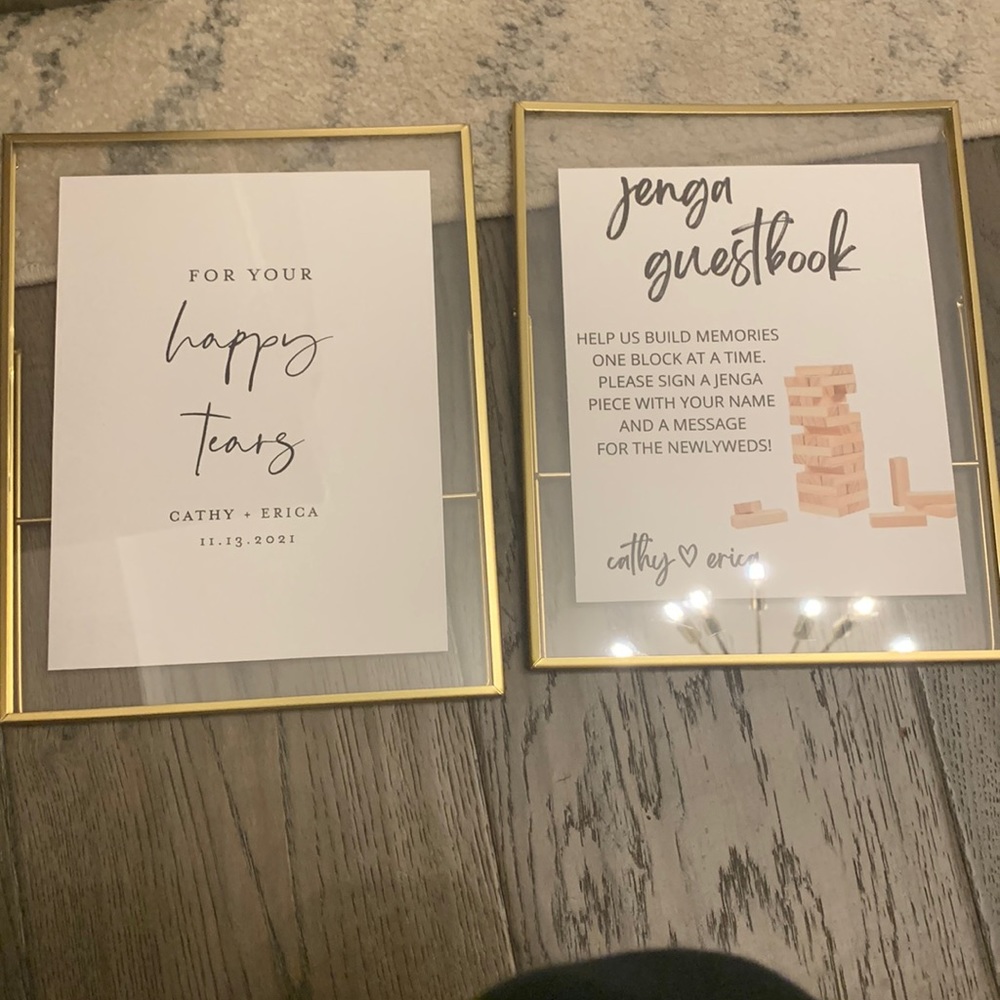 Gold floating frames